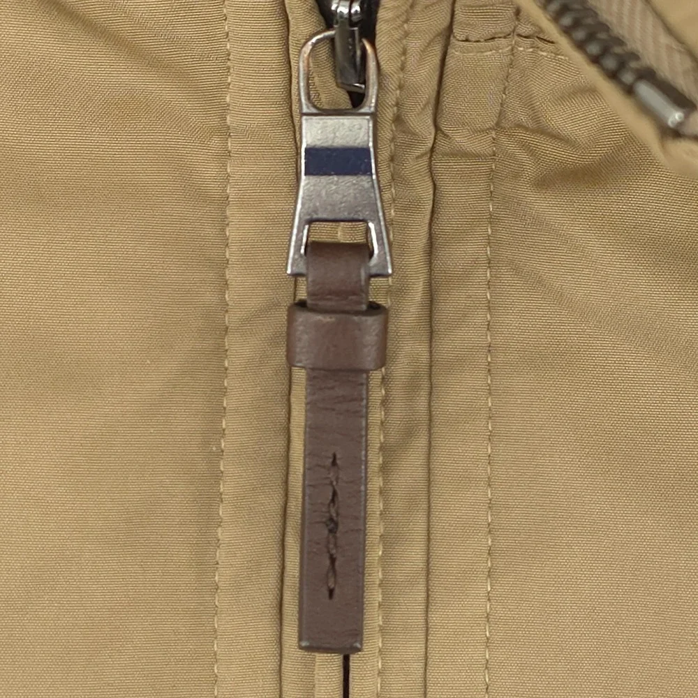 VTG Polo Ralph Lauren Lined Full-Zip Jacket Mens XL Hidden Hood‎ Tan